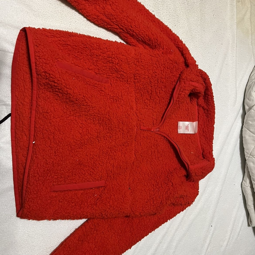 Cozy Red Fleece Pullover
